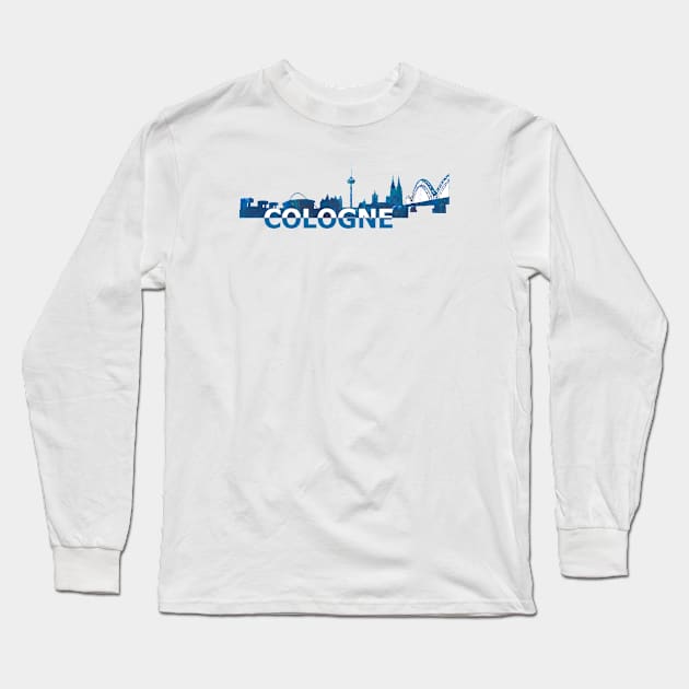 Cologne Skyline Long Sleeve T-Shirt by artshop77